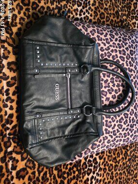 Large Guess Studded Satchel